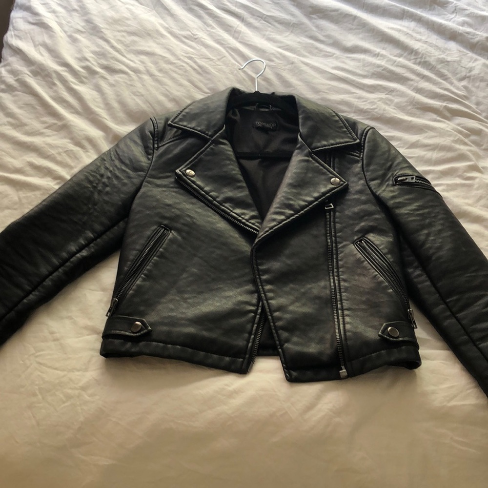 Topshop Faux Leather Jacket